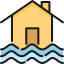 Flooded house