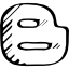 Blogspot sketched social logo letter outline