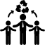 Men with recycle symbol