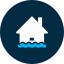 Flooded house