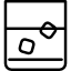 Glass with icre rocks