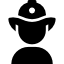 Firefighter silhouette