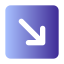 Down right arrow