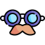 Glasses and mustache