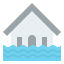 Flooded house