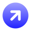 Up right arrow