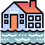 Flooded house