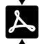 Adobe reader logotype with two arrows