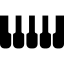 Piano or synthesizer keys