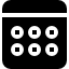 Weekly calendar black event interface symbol
