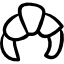 Croissant outline