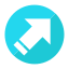 Up right arrow