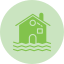 Flooded house