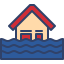 Flooded house