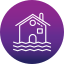 Flooded house