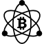 Bitcoin in science symbol