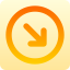 Down right arrow
