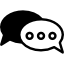 Conversation circular symbol
