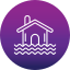 Flooded house