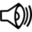 Sound hand drawn interface symbol