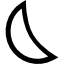Moon crescent phase outline