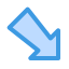Стрелка вниз вправо
