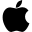 Логотип Apple black shape с отверстием для укуса