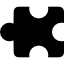 Puzzle black piece shape