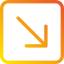 Стрелка вниз вправо
