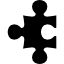 Puzzle piece black shape