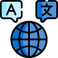可编辑的全球翻译图标 — 免费SVG/PNG