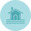 Flooded house