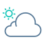 Partly cloudy