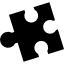 Puzzle black piece shape