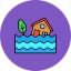 Flooded house
