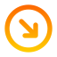 Down right arrow