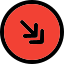 Down right arrow