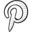 Нарисованный логотип Pinterest