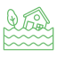 Flooded house