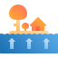 Flooded house