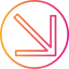Down right arrow