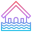 Flooded house