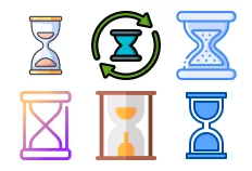 sand glass icons
