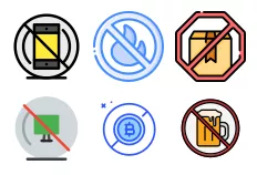 not allowed icons