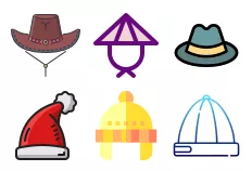 hat icons