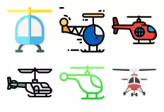helicopter icons